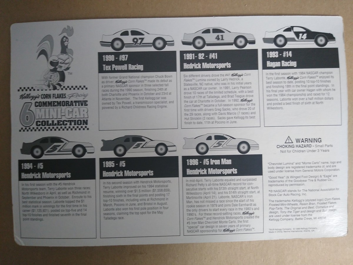 Kellogg's Corn flakes commemorative mini car collection 1:64 Scale