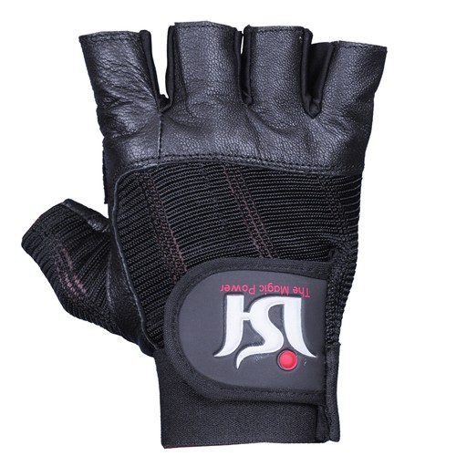 Leder Gewichthebehandschuhe Fitnessstudio Power Lifter gepolsterte Handfläche Übung Trainingsstange - Bild 5 von 6