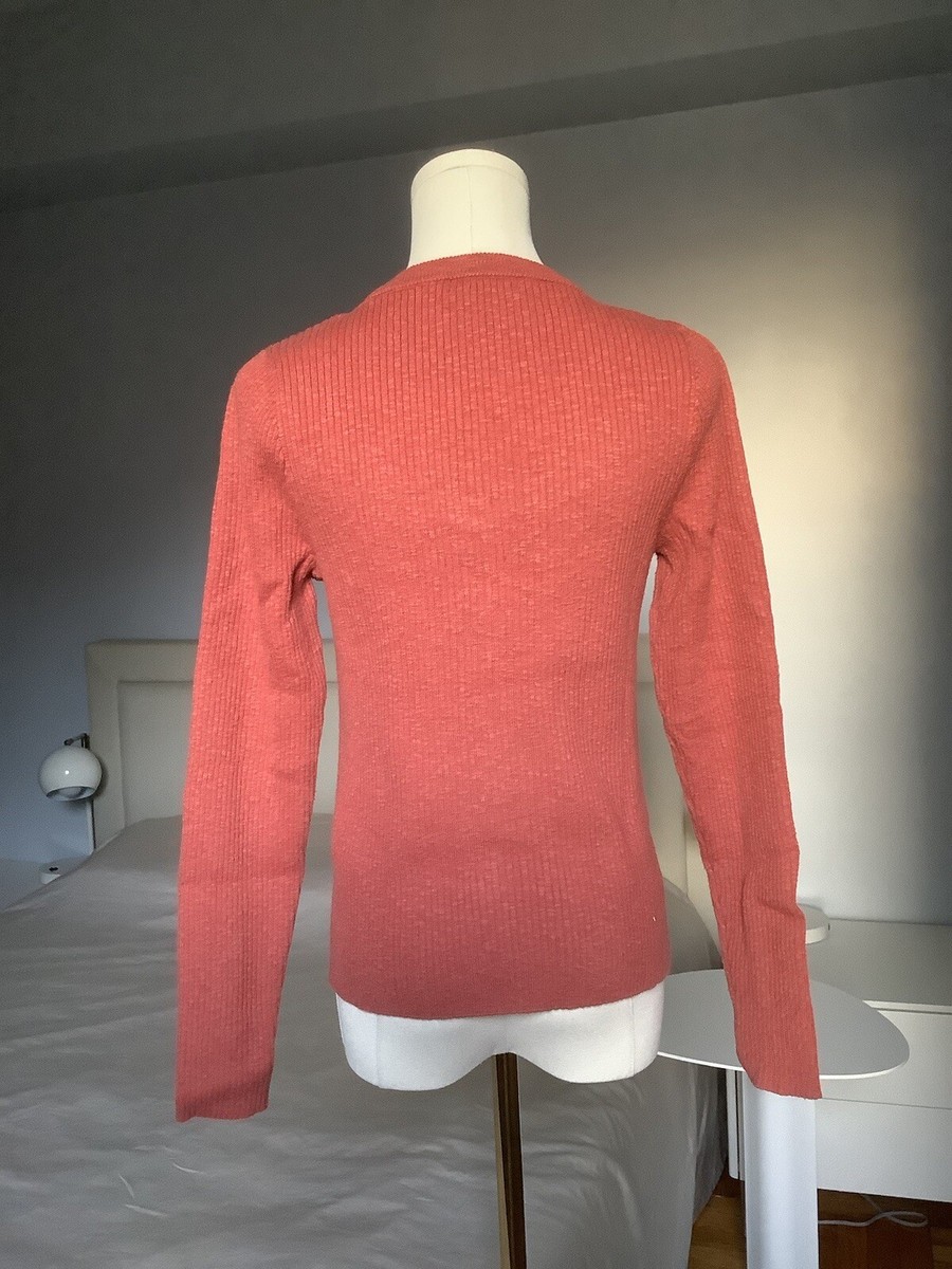 Madewell Scoopneck Cardigan Sweater in weathered brick M | eBay