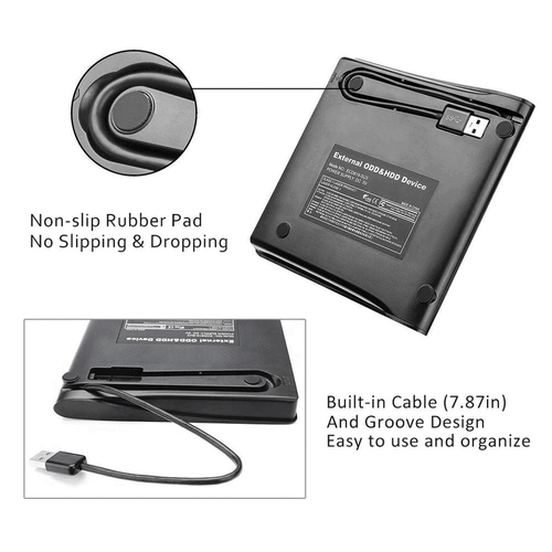 External DVD Drive USB CD DVD 30 Burner Writer Rewriter For MacBook Laptops - Picture 4 of 5
