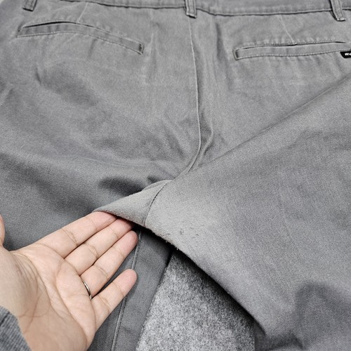 Men's RVCA The Weekender Chino Straight Flat Front Gray 34x30 *CROTCH WEAR - Picture 5 of 8