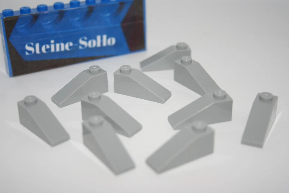 Lego (c) 10x Dachstein - hellgrau - slope 33 - 4286 - 3x1 - light bluish gray