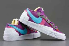 Nike BLAZER LOW / SACAI /KAWS Purple Dusk/Lagoon Pulse White Men's Shoes 14