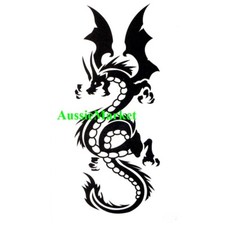 1 x temporary tattoo sticker sheet flying dragon fancy dress body art girls boys