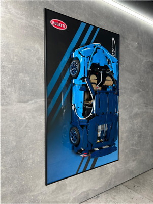 LEGO Art Wall Holder Frame 80x50 cm. LEGO Technic Bugatti Chiron