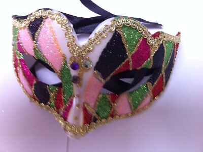Damen Harlekin Maskerade Maske - Stil 5