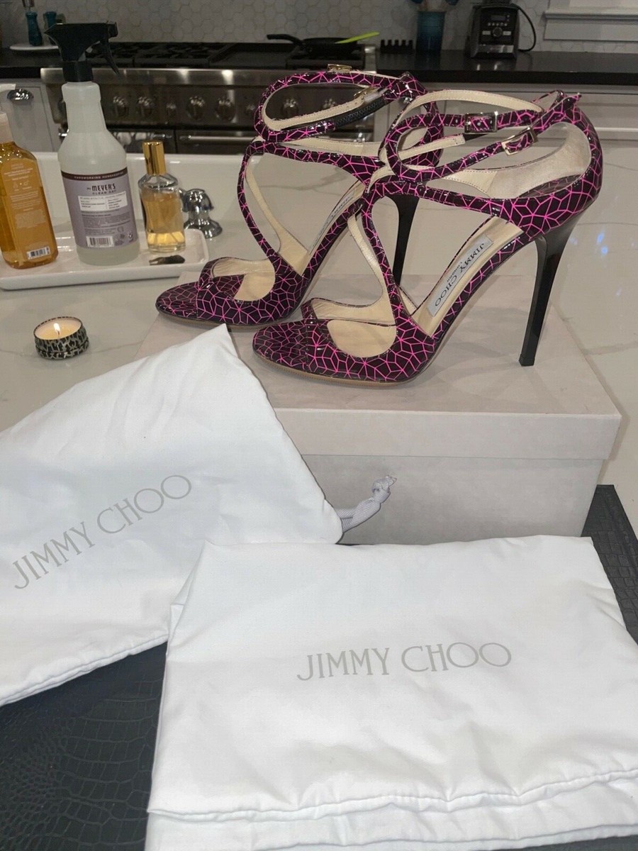 Jimmy Choo ジミーチュウPythonピンクヒール サイズ38.5 Jimmy