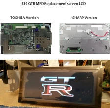 eplacement screen LCD R34 GTR MFD Genuine TOSHIBA *Brand NEW S2 late 2000 Bnr34