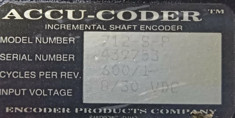 ACCU-CODER (712-S-P) Cycles Per Rev(600/1)INPUT (8-30VDC) - Image 2 of 4