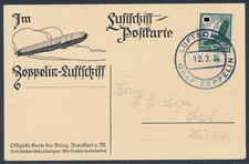 Zeppelin Switzerland Cruise 1934 Board Post Short Cruise DELAG Zeppelin Card (S23599)