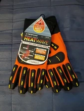 Seirus Workman Impact Gripper Heatwave Gloves - Mens Large - Hi Vis Orange