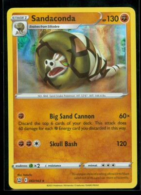 Pokemon SANDACONDA 082/163 Battle Styles - RARE HOLO - MINT | eBay