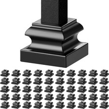 50 Pcs Aluminum Alloy Baluster Shoes 0.15 in Thick Fit 1/2'' Square Railings