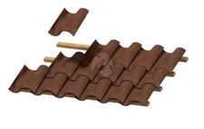 Plus Model 1/35 Brastile S-shaped Italian Roof Tiles #2 (60x36mm) (44 pcs) 605
