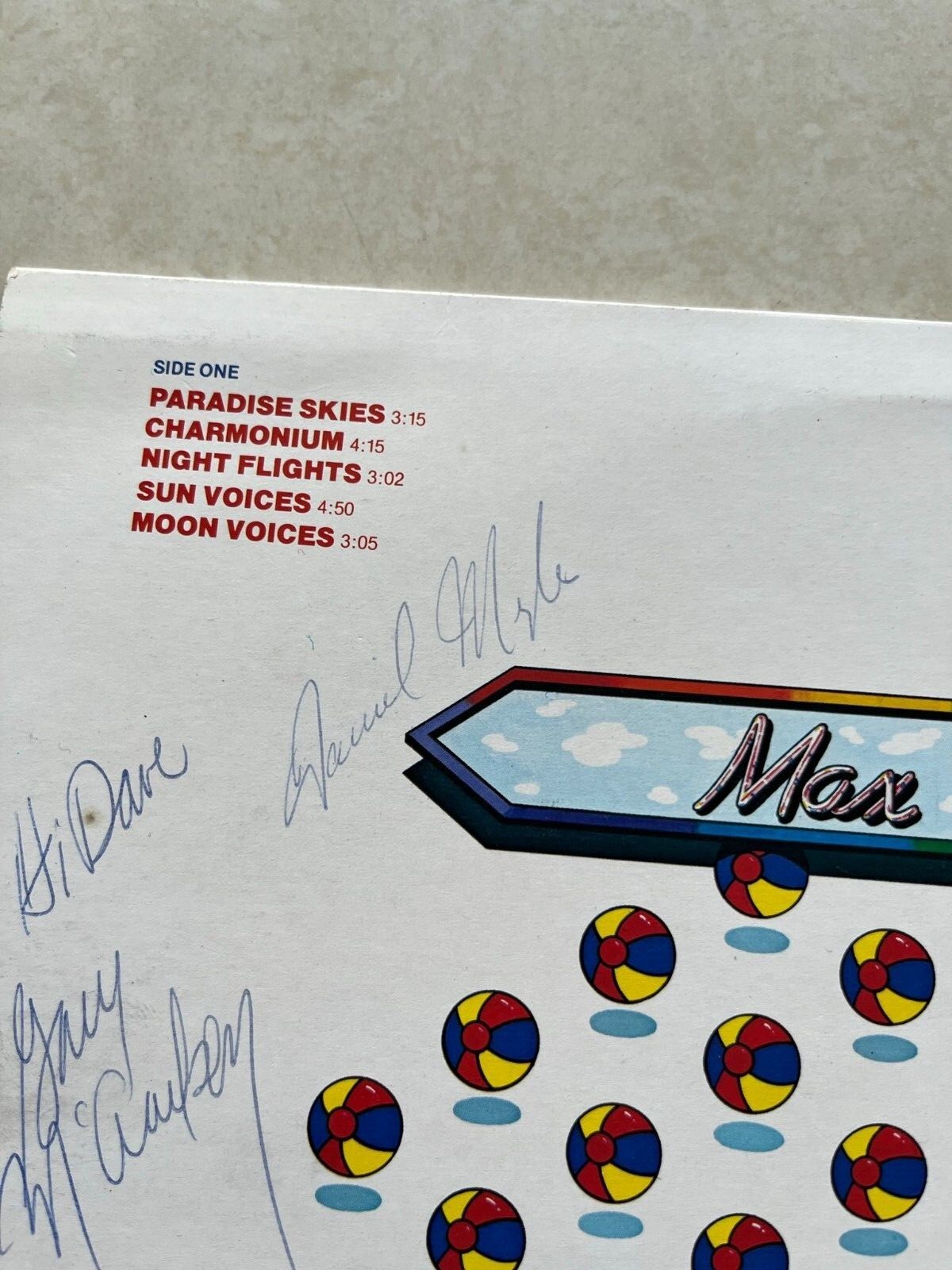 Max ster A Million Vacations Vinyl SIGNED BY THE BAND eBay