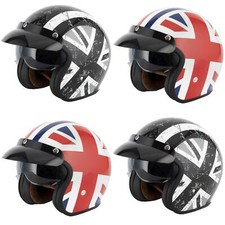 VCAN H589 Union Jack Open Face Motorcycle Helmet Scooter Moped Crusier Retro Lid
