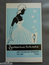 Ballerina Wäsche alte Werbepappe 50er Jahre Petticoat