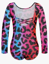 Zaclotre Gymnastic Leotards Girls Long Sleeve Tumbling Toddler Dancewear 160cm