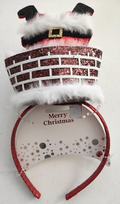 Neu X1 3D umgedrehter Weihnachtsmann im Kamin Haarband - kostenloser Versand