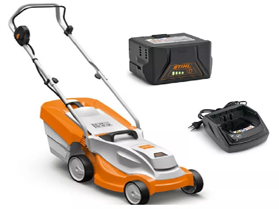 Stihl RMA 235 battery push four wheeled lawn mower 33cm cut