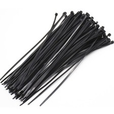80mm-600mm Cable Ties Heavy Duty Black Nylon Wrap Wire Zip UV Resistant Cable