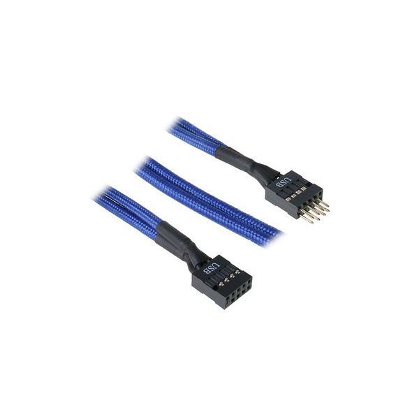 BitFenix Prolunga Interna USB 30cm - sleeved blue/black