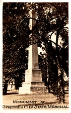 Gnadenhutten State Memorial Monument in Ohio OH 1930s RPPC Postcard Photo