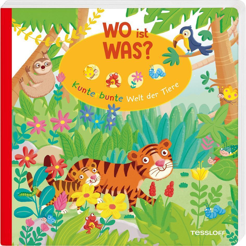 Thumbnail - Wo Ist Was? Kunterbunte Welt Der Tiere. Pappebuch Für Kinder Ab 18