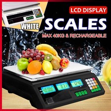 40KG Digital Kitchen Scale Electronic Weighing Scales Shop Market Commercial LCD