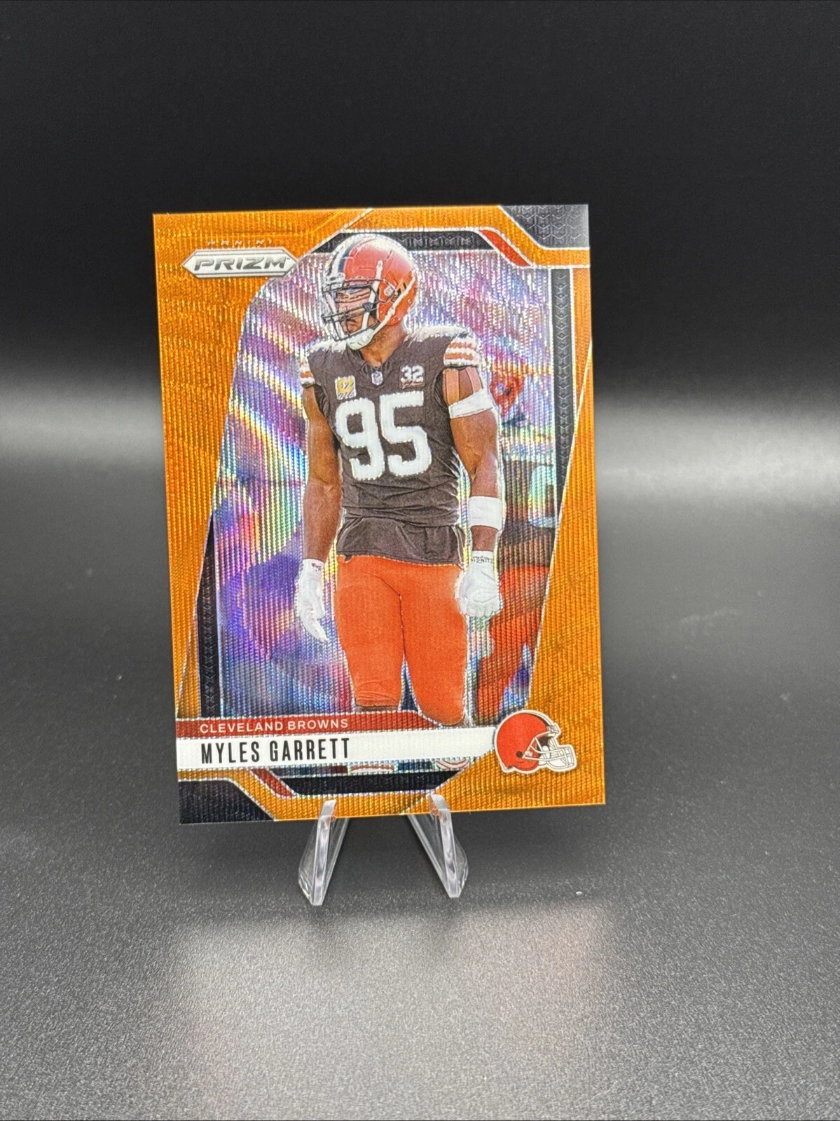 Myles Garrett 2024 Prizm Football #69 Orange Wave Prizm SP 35/60 Browns GN1