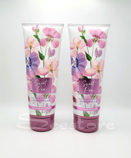 Bath Body Works Sweet Pea Ultimate Hydration Body Cream 8oz New Set of 2