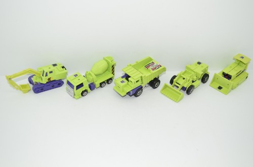 Original G1 Transformers Constructicon Lot x5 Long Haul Scrapper Devastator