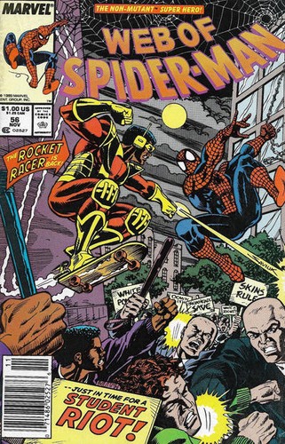 Web of Spider-Man, The #56 (Newsstand) FN; Marvel | Rocket Racer Gerry ...