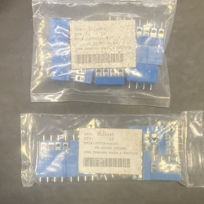 On-Shore Techno OSTTA044163 Terminal Block 4-Position PCB Screw Blue 16-20AWG