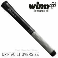 Winn Dri-Tac LT Less Taper Black Gray Oversize Golf Grip 7LTDT-BK