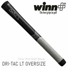 Winn Dri-Tac LT (Less Taper) Black Gray Oversize Golf Grip 7LTDT-BK