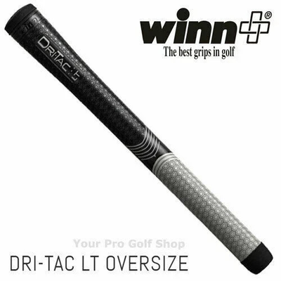 #ad Winn Dri Tac LT Less Taper Black Gray Oversize Golf Grip 7LTDT BK $144.50