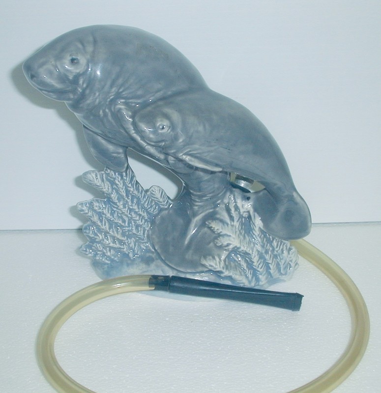 6.5" Hookah Smoking Tobacco Water Pipe Bong Smoking pipe figurine Manatee W/baby