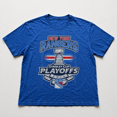 New York Rangers T-Shirt Stanley Cup Playoffs 2014 NHL Hockey Blau XL