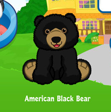 Webkinz American Black Bear Virtual PET Adoption Code Only Messaged Webkinz Bear