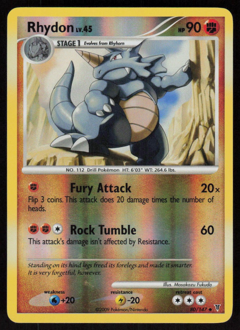 Rhydon Reverse Holo 80 Uncommon Supreme Victors LP