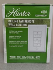 Hunter Universal Damp Rated Ceiling Fan Wall Remote Control White