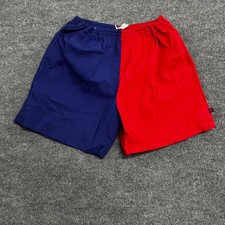 Disney Catalog Swim Shorts Mens Size XL Red Blue Color Block Mesh Liner Vintage