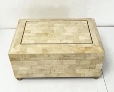 Maitland Smith Collection Tessellated Stone & Brass Box ~ Free Shipping