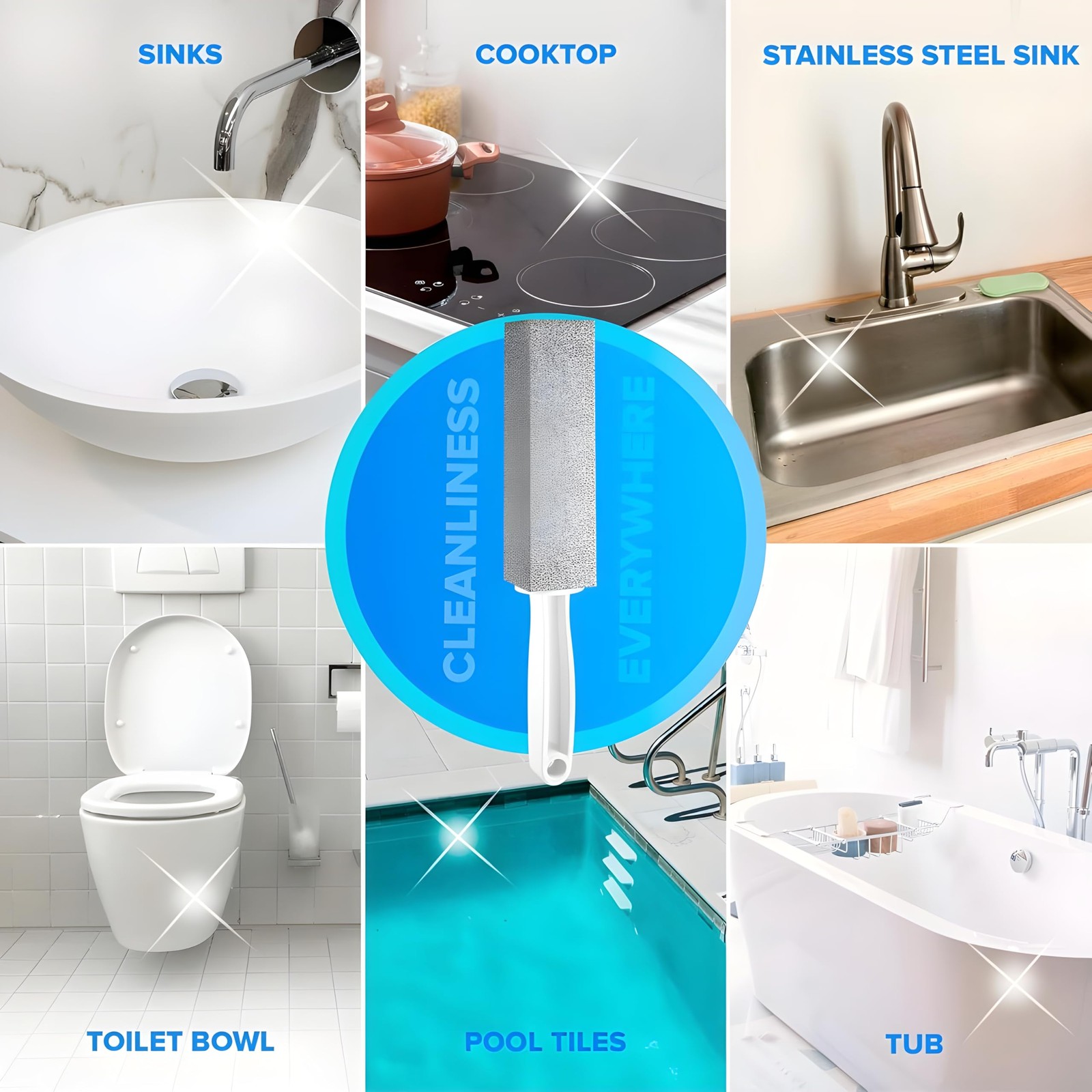 Cleaning Stone with Handle Toilet Bowl Cleaner Hard Water Ring Remover 2