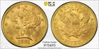 1881 $5 Liberty Head Gold Coin PCGS MS 64+  Rare Collectible CAC