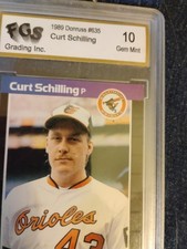 1989 Donruss #635 Curt Schilling Rookie Card (RC) FGS 10 Gem Mint . rookie card picture