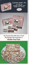 Claxton Bakery Inc. Fruit Cake Georgia Vintage Advertising Pamphlet Brochure