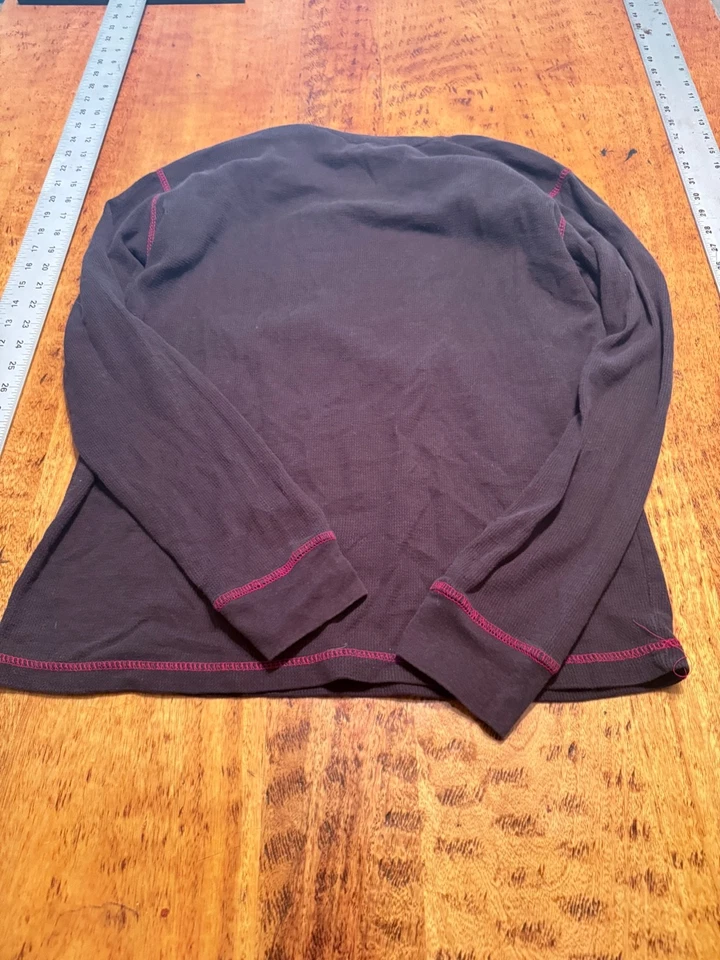 Sons Of Anarchy Thermal Shirt Grim Reaper Skull Distressed Red Stitch Size L F8 - Image 4 of 4