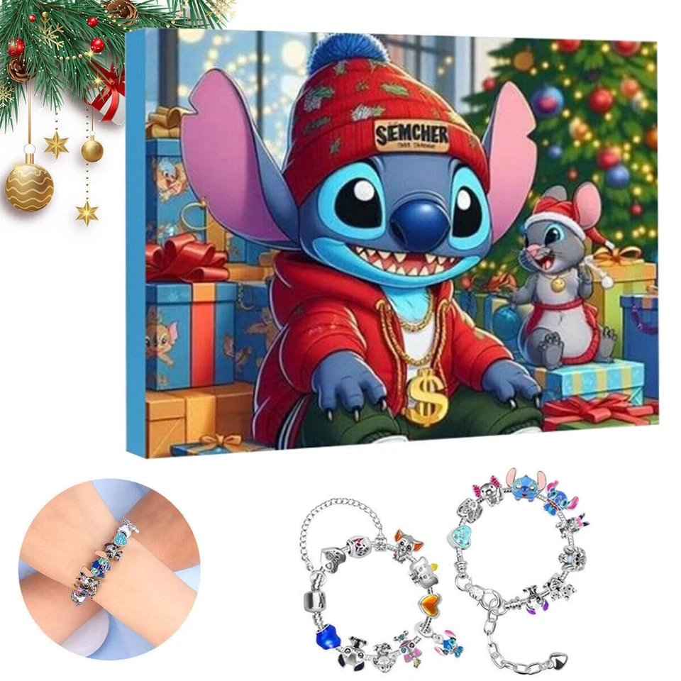 Christmas Jewellery Advent Calendar Stitch DIY-Decor Making-Kit Gift Ornaments - Image 3 of 4